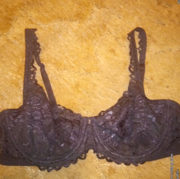 Victoria's Secret Unlined Lace Demi Bra 36D Black - Picture 2 of 7
